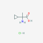 Cyclopropaneacetic acid, a-amino-a-methyl-, hydrochloride结构式