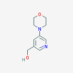 (5-morpholinopyridin-3-yl)methanol结构式