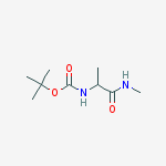 Structure of Carbamic acid, [1-methyl-2-(methylamino)-2-oxoethyl]-,1,1-dimethylethyl ester
