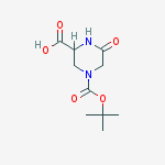 Structure of 4-(tert-Butoxycarbonyl)-6-oxopiperazine-2-carboxylic acid