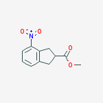 1h-Indene-2-Carboxylic Acid, 2,3-Dihydro-4-Nitro-, Methyl Ester结构式