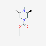 Structure of (3S,5S)-TERT-BUTYL 3,5-DIMETHYLPIPERAZINE-1-CARBOXYLATE,95+%,EE