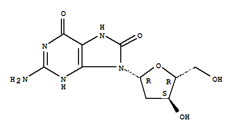 Structure of 8-OXO-2-DEOXYGUANOSINE