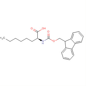 Structure of Octanoic acid, 2-[[(9H-fluoren-9-ylmethoxy)carbonyl]amino]-, (2S)-
