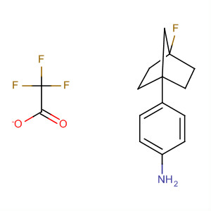 Structure of Benzenamine, 4-(4-fluorobicyclo[2.2.1]hept-1-yl)-, trifluoroacetate