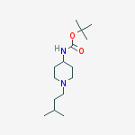 [1-(3-Methyl-butyl)-piperidin-4-yl]-carbamic acid tert-butyl ester结构式