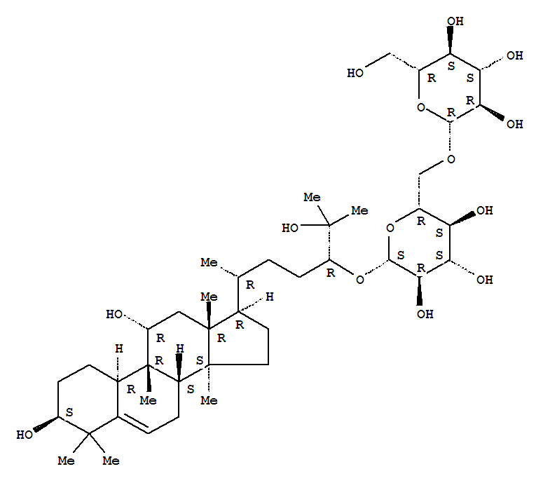 19-Norlanostane,b-D-glucopyranoside deriv.结构式