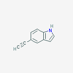 Structure of 5-ethynyl-1H-indole