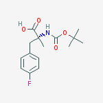 Structure of (R)-N-Boc-2-(4-fluoro benzyl)alanine