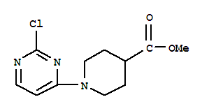 1-(2-氯嘧啶-4-基)哌啶-4-羧酸甲酯结构式