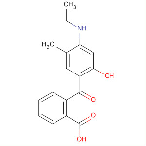 Structure of Benzoic acid, 2-[4-(ethylamino)-2-hydroxy-5-methylbenzoyl]-