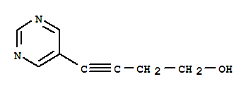 Structure of 3-Butyn-1-ol,4-(5-pyrimidinyl)-