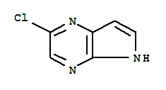 2-氯-5H-吡咯并[2,3-B]吡嗪结构式