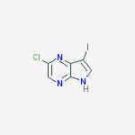 Structure of 2-chloro-7-iodo-5H-pyrrolo[2,3-b]pyrazine