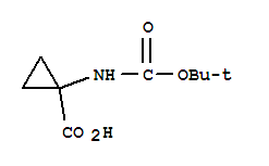 Boc-1-氨基环丙基甲酸结构式