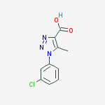 Structure of 1H-1,2,3-Triazole-4-carboxylic acid, 1-(3-chlorophenyl)-5-methyl-