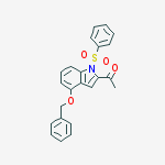 1-(4-(苄氧基)-1-(苯基磺酰基)-1H-吲哚-2-基)乙酮结构式