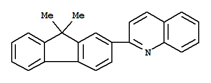 Structure of QUINOLINE, 2-(9,9-DIMETHYL-9H-FLUOREN-2-YL)-