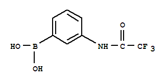3-(2,2,2-三氟乙酰氨基)苯基硼酸结构式