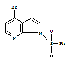 Structure of 4-BROMO-1-(PHENYLSULFONYL)-1H-PYRROLO[2,3-B]PYRIDINE