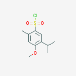 4-methoxy-2-methyl-5-propan-2-ylbenzenesulfonyl chloride结构式