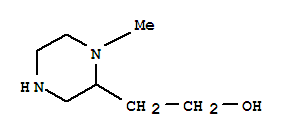 2-(1-甲基哌嗪-2-基)乙醇结构式