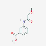 Structure of 3-[(methoxyacetyl)amino]benzoic acid