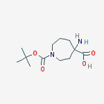 Structure of 4-amino-1-{[(2-methyl-2-propanyl)oxy]carbonyl}-4-azepanecarboxyli C Acid