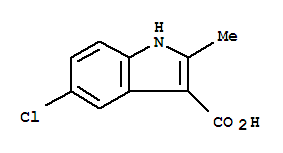 Structure of 1H-Indole-3-carboxylic  acid,  5-chloro-2-methyl-
