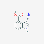 Structure of 3-cyano-1H-Indole-4-carboxylic acid