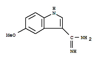 5-甲氧基-1-H-吲哚-3-甲脒结构式