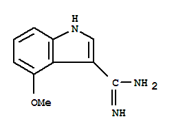 Structure of 4-METHOXY-1H-INDOLE-3-CARBOXAMIDINE