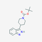 tert-Butyl 4-(1H-indazol-3-yl)piperidine-1-carboxylate结构式