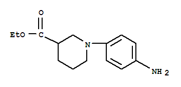 1-(4-氨基苯基)哌啶-3-甲酸乙酯结构式