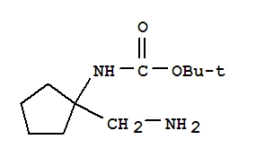 Structure of (1-AMINOMETHYL-CYCLOPENTYL)-CARBAMIC ACID TERT-BUTYL ESTER