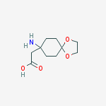 2-(8-amino-1,4-dioxaspiro[4.5]decan-8-yl)acetic acid结构式