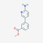 Methyl 3-(6-aminopyridin-3-yl)benzoate结构式