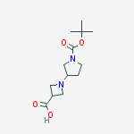 3-(3-CARBOXY-AZETIDIN-1-YL)-PYRROLIDINE-1-CARBOXYLIC ACID TERT-BUTYL ESTER结构式