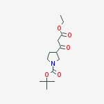 3-(1-BOC-3-吡咯烷基)-3-氧代丙酸乙酯结构式