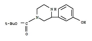Structure of 3-(3-HYDROXY-PHENYL)-PIPERAZINE-1-CARBOXYLIC ACID TERT-BUTYL ESTER