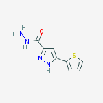 Chemical structure of 3-(2-Thienyl)-1H-pyrazole-5-carbohydrazide