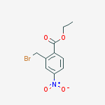 Structure of Benzoic acid, 2-(bromomethyl)-4-nitro-, ethyl ester