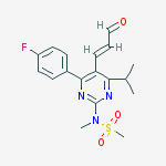 Structure of N-[4-(4-fluorophenyl)-6-(1-methylethyl)-5-[(1E)-3-oxo-1-propen-1-yl]-2-pyrimidinyl]-N-methylMethanesulfonamide