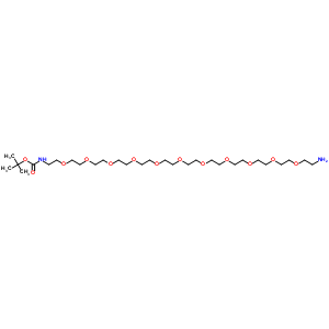 Structure of O-(2-AMINOETHYL)-O-(2-(BOC-AMINO)ETHYL)DECAETHYLENE GLYCOL