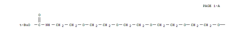 O-(2-氨乙基)-O`-[2-(BOC-氨)乙基]七缩八乙二醇结构式