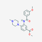 Structure of 3-[(3-METHOXYBENZOYL)AMINO]-4-(4-METHYL-1-PIPERAZINYL)BENZOIC ACID METHYL ESTER