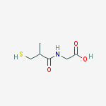 Structure of N-(3-MERCAPTO-2-METHYLPROPANOYL)GLYCINE