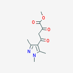 Structure of methyl 2,4-dioxo-4-(1,3,5-trimethyl-1H-pyrazol-4-yl)butanoate