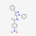 Structure of Benzamide, N-(1,3-diphenyl-1H-pyrazol-5-yl)-4-nitro-