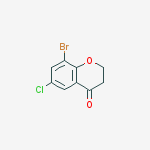 8-bromo-6-chloro-2,3-dihydrochromen-4-one结构式